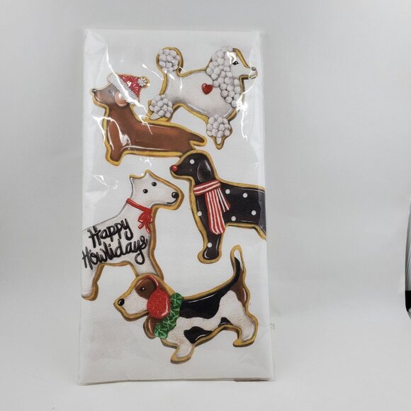 Mary Lake Thompson Flour Sack Kitchen Towel Dogs Holiday Design 30x30 - Picture 2 of 4